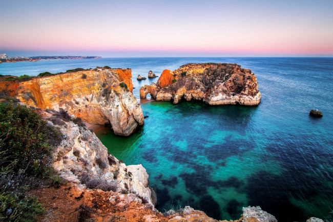 Обои картинки фото природа, побережье, океан, берег, скалы, горизонт