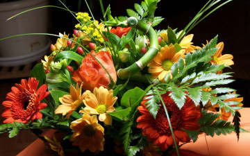 Картинка цветы букеты +композиции бутоны листья