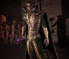 Картинка 3д+графика фантазия+ fantasy мужчина фон грудь девушки взгляд