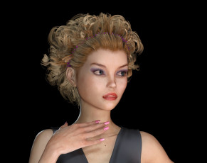 Картинка 3д+графика портрет+ portraits взгляд девушка фон