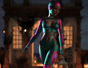 Картинка 3д+графика фантазия+ fantasy взгляд фон девушка