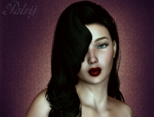 Картинка 3д+графика люди+ people взгляд девушка фон