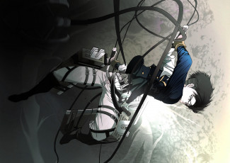 Картинка аниме shingeki+no+kyojin леви