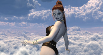 Картинка 3д+графика люди+ people фон девушка взгляд