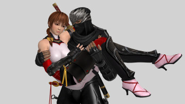 Картинка 3д+графика фантазия+ fantasy фон ниндзя взгляд девушка