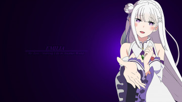 Картинка аниме re +zero+kara+hajimeru+isekai+seikatsu фон взгляд девушка
