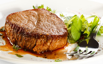 Картинка еда мясные+блюда зелень стейк