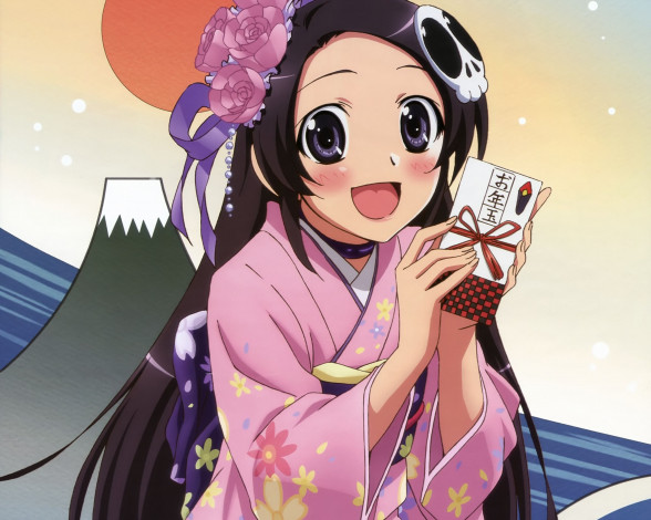 Обои картинки фото kami nomi zo shiru sekai, аниме, девушка, взгляд, фон