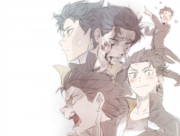 Обои картинки фото аниме, re,  zero kara hajimeru isekai seikatsu, субару