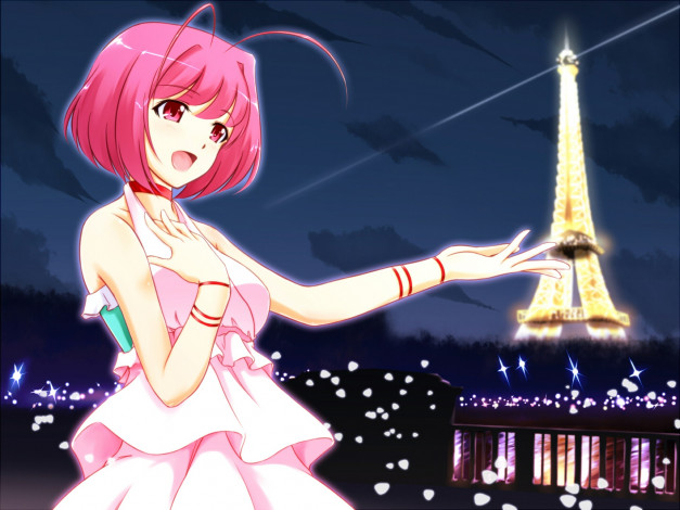 Обои картинки фото kami nomi zo shiru sekai, аниме, фон, взгляд, девушка