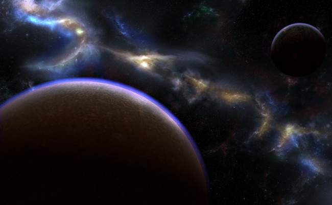 Обои картинки фото космос, арт, планеты, звезды, вселенная, галактика