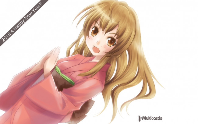 Обои картинки фото аниме, toradora, фон, взгляд, девушка