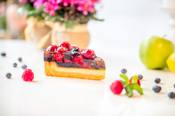 Картинка еда торты десерт торт желе яблоко ягоды