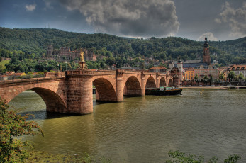 Картинка heidelberg города -+мосты простор