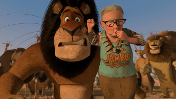 Картинка мультфильмы madagascar +escape+2+africa грива лев очки бабушка