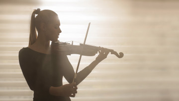 обоя музыка, - другое, девушка, скрипка