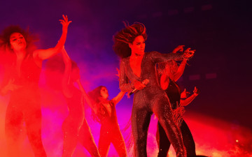 обоя музыка, beyonce knowles, девушка, сцена, певица
