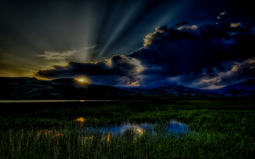 Картинка природа восходы закаты горы закат