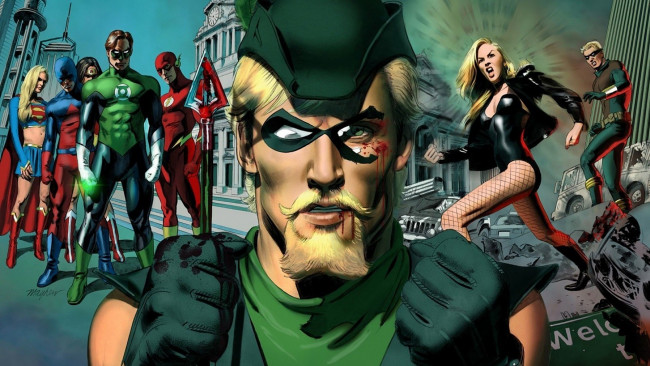 Обои картинки фото рисованное, комиксы, лига, справедливости, супергерой, арт