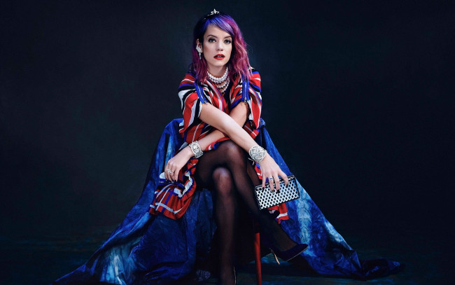 Обои картинки фото lily allen, музыка, украшение, девушка, певица