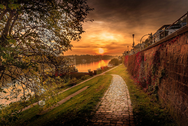 Обои картинки фото heidelberger neckar, города, - пейзажи, простор