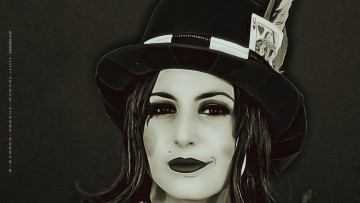 Картинка календари компьютерный+дизайн дама взгляд лицо calendar 2019 девушка копслей женщина шляпа карта