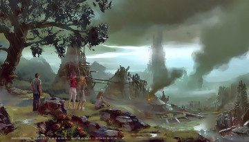 Картинка календари фэнтези мужчина человек 2019 calendar огонь разрушение женщина