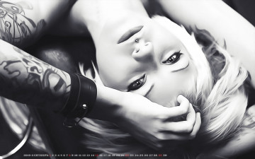 Картинка календари компьютерный+дизайн женщина девушка лицо calendar 2019 тату взгляд