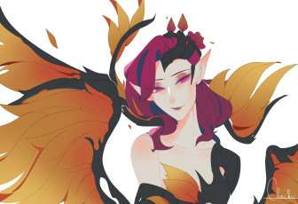 Картинка видео+игры league+of+legends девушка крылья morgana