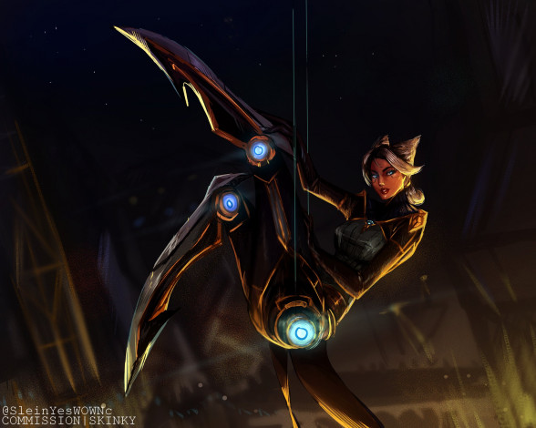 Обои картинки фото видео игры, league of legends, город, camille