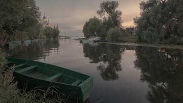 Картинка корабли лодки +шлюпки река лодка отражение