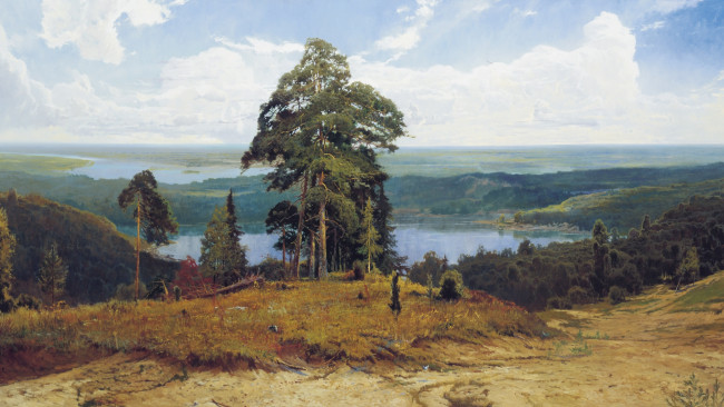 Обои картинки фото рисованное, иван шишкин, природа