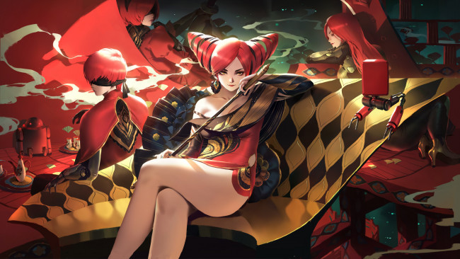 Обои картинки фото видео игры, nier,  automata, киборги, кресло, стек