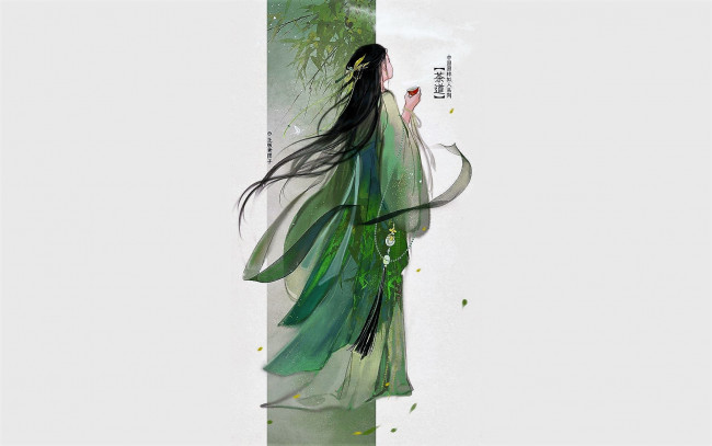 Обои картинки фото рисованное, люди, девушка, чашка