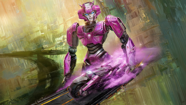 Обои картинки фото transformers one ,  2024 , мультфильмы, transformers one, трансформеры, начало, мультфильм, приключения, семейный, scarlett, johansson, elita, 1, cкарлетт, йоханссон, озвучка