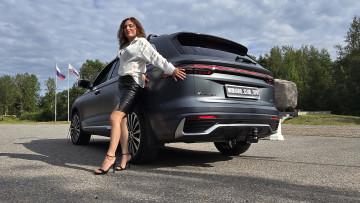 обоя автомобили, -авто с девушками, geely, monjaro