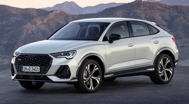 Обои картинки фото audi q3 sportback, автомобили, audi, белый, горы