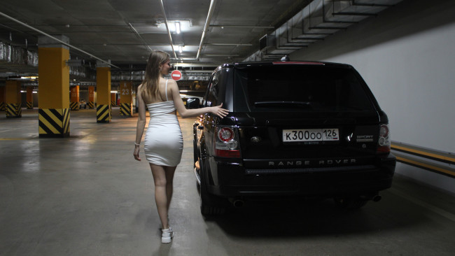 Обои картинки фото автомобили, -авто с девушками, land, rover, range