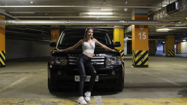 Обои картинки фото автомобили, -авто с девушками, land, rover, range