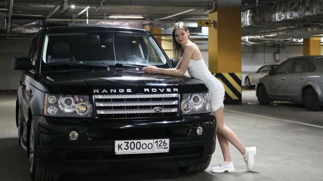 Обои картинки фото автомобили, -авто с девушками, land, rover, range