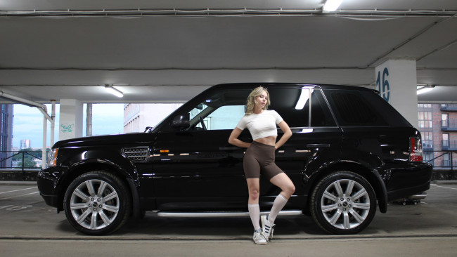 Обои картинки фото автомобили, -авто с девушками, land, rover, range