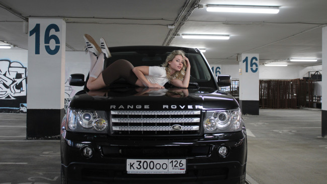 Обои картинки фото автомобили, -авто с девушками, land, rover, range