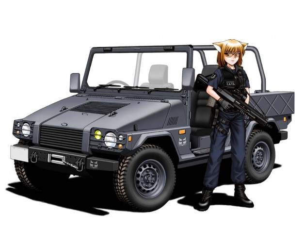 Обои картинки фото аниме, weapon, blood, technology