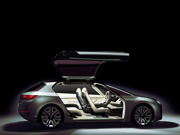 Обои картинки фото subaru, hybrid, tourer, concept, 2009, автомобили, 3д
