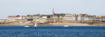 Картинка города побережье архитектура франция saint+malo