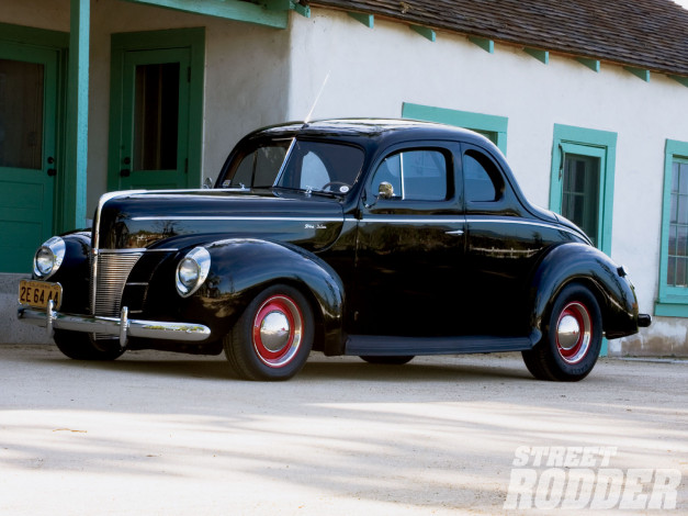 Обои картинки фото 1940, ford, deluxe, coupe, автомобили, custom, classic, car