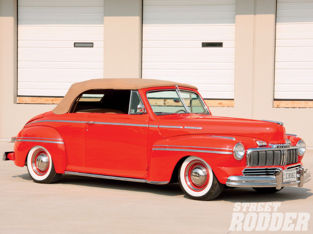 Обои картинки фото 1947, merc, convertible, автомобили, custom, classic, car