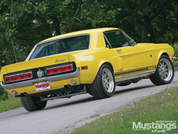 Обои картинки фото 1968, ford, mustang, gt, автомобили