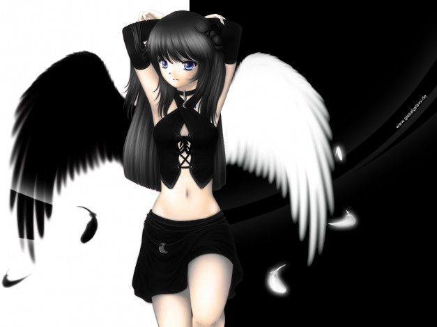 Обои картинки фото аниме, angels, demons