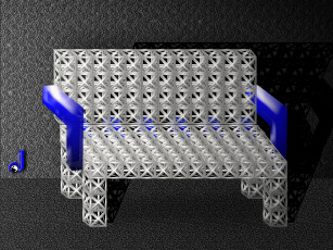 Картинка 3д графика modeling моделирование стена скамейка